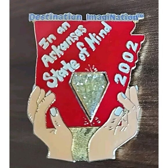 Arkansas Destination Imagination Trading Pin 2002 In a Arkansas State of Mind - Picture 2 of 7